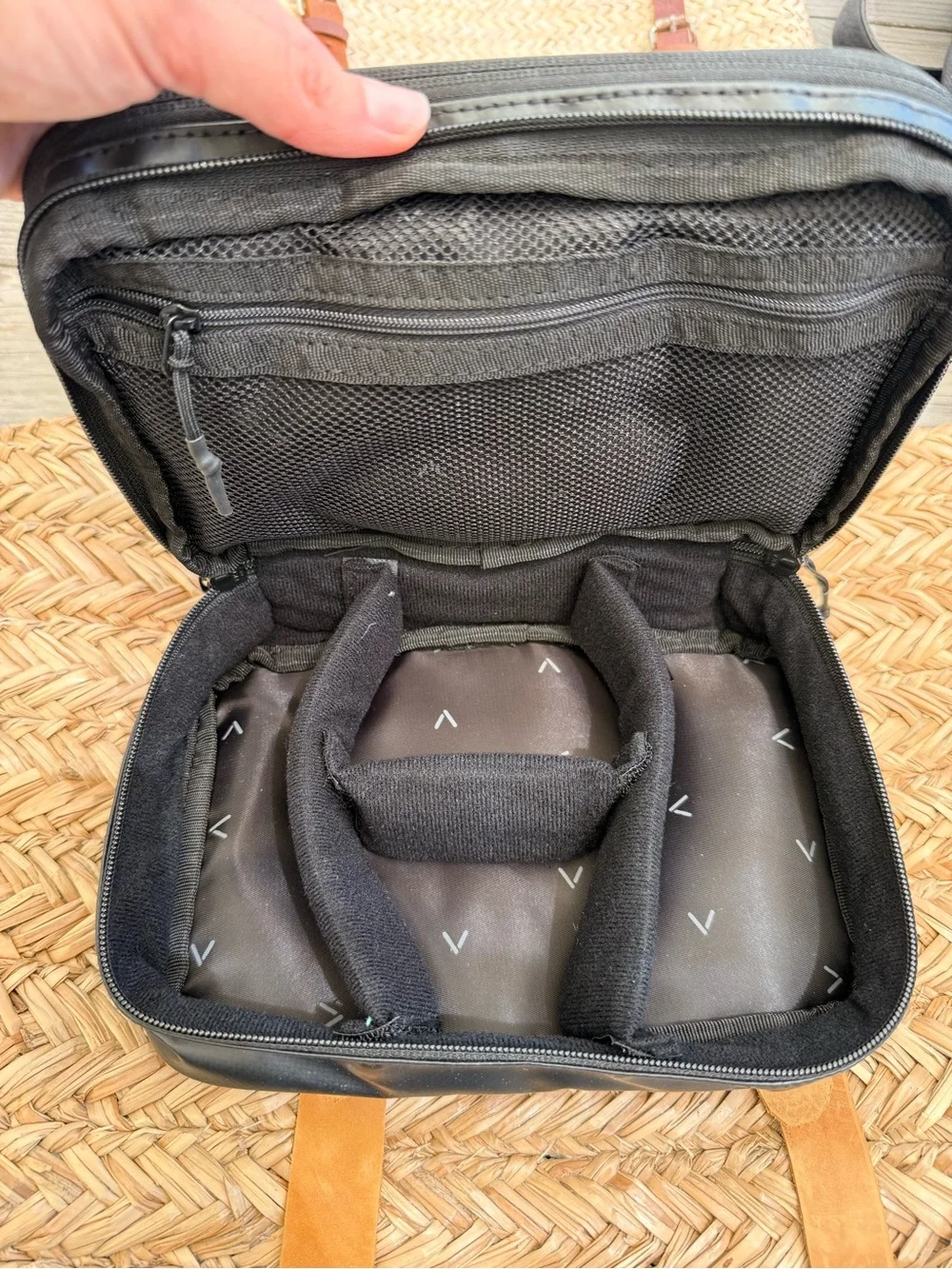 Men’s Black Electronics Accessory Case - Travel Organizer Pouch